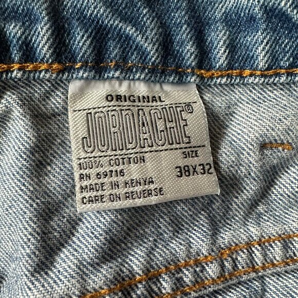 Vintage Jordache Original 100% Cotton Blue Denim Jeans Men's 38x32 Straight Leg - Picture 8 of 10